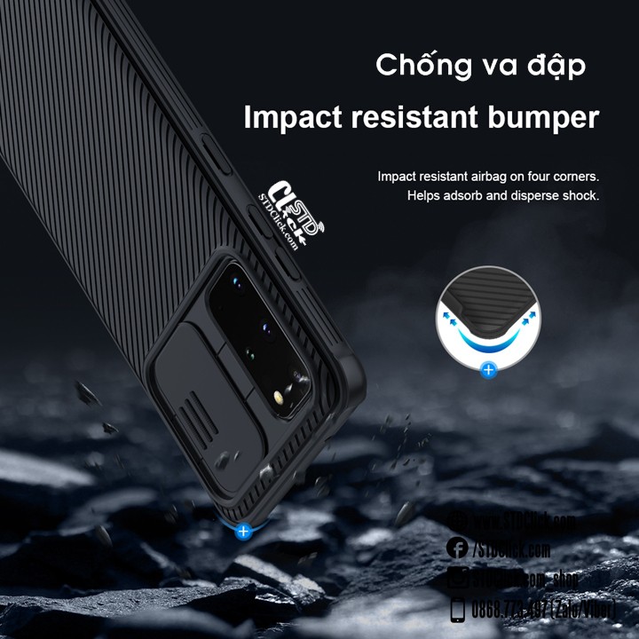 ỐP LƯNG SAMSUNG GALAXY S20 PLUS - S20 PLUS 5G NILLKIN CAMSHIELD PRO BẢO VỆ CAMERA CHÍNH HÃNG