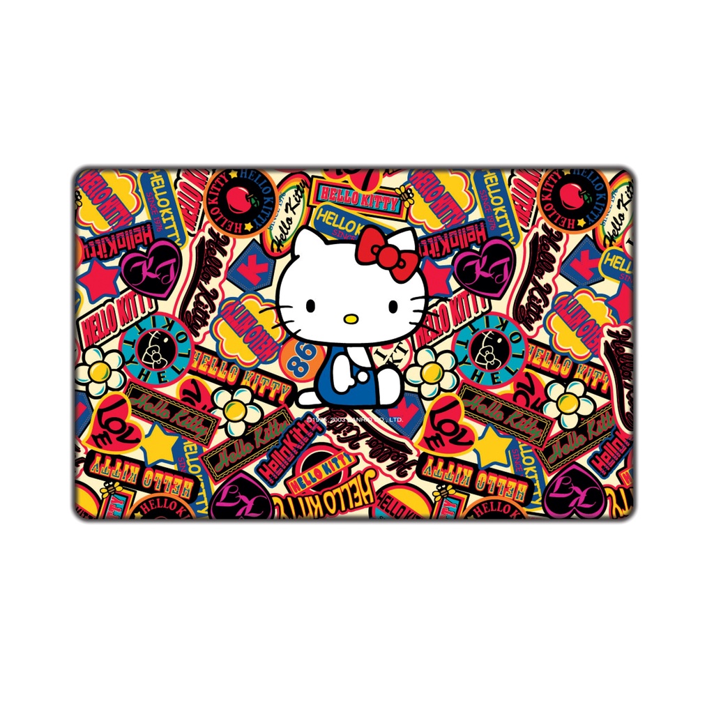 Miếng Dán Laptop - Mẫu mèo kitty hoa văn - Dán cho Dell, Hp, Asus, Lenovo, Acer, MSI, Surface,Vaio, Macbook