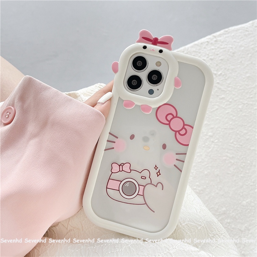 Ốp Điện Thoại Họa Tiết Hello Kitty Cho iPhone 14 13 12 11 Pro Max Xs Max Xr X 7 8 6 6s Plus