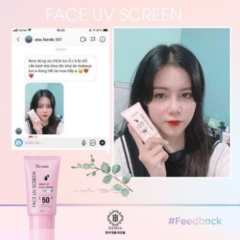 [BÁN SỈ CHUẨN AUTH 100%]Kem chống nắng Hemia nâng tông, dưỡng trắng da SPF 50++ Hàn quốc 50ml | BigBuy360 - bigbuy360.vn