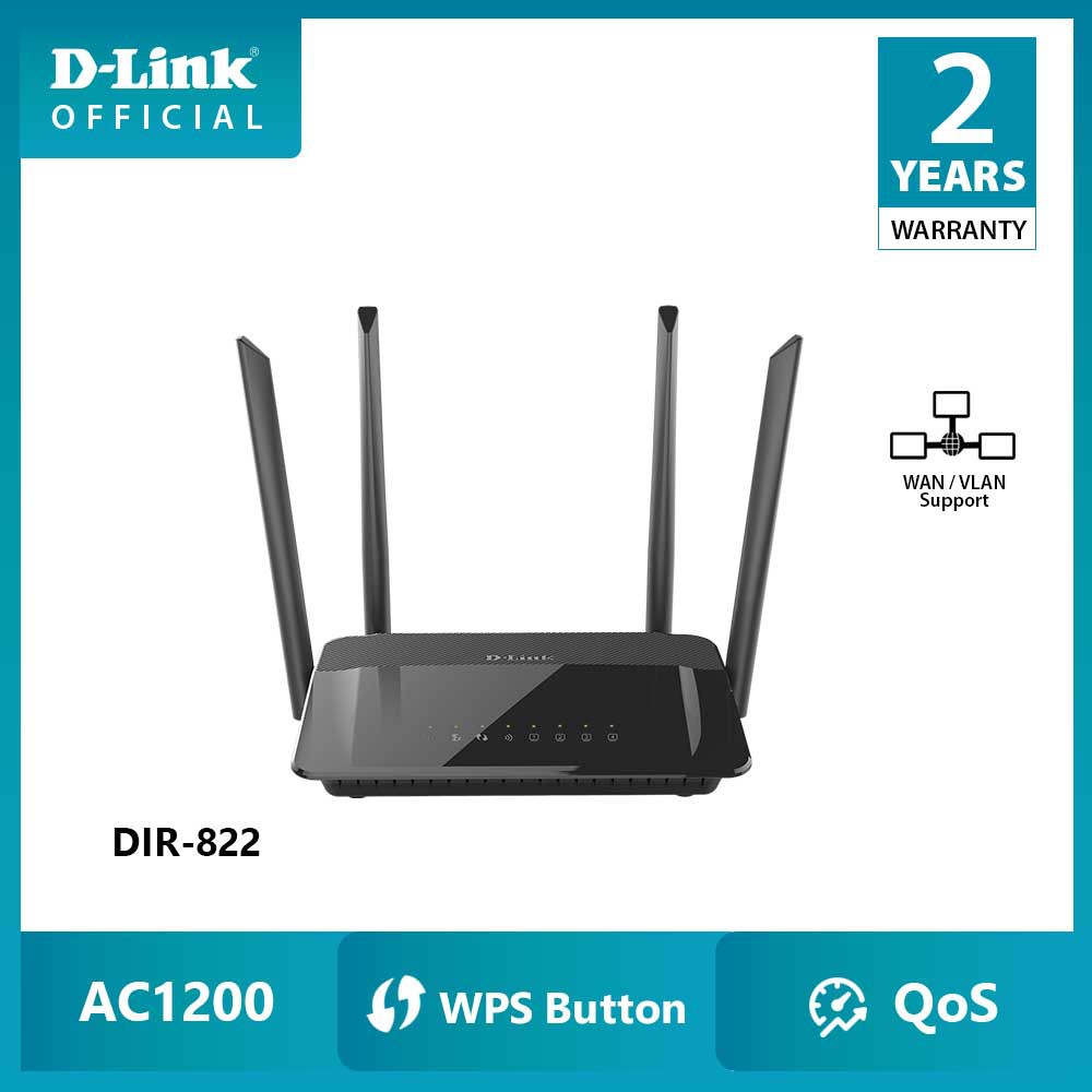 Thiết bị phát sóng wifi D-LINK DIR-822 - Hàng chính hãng