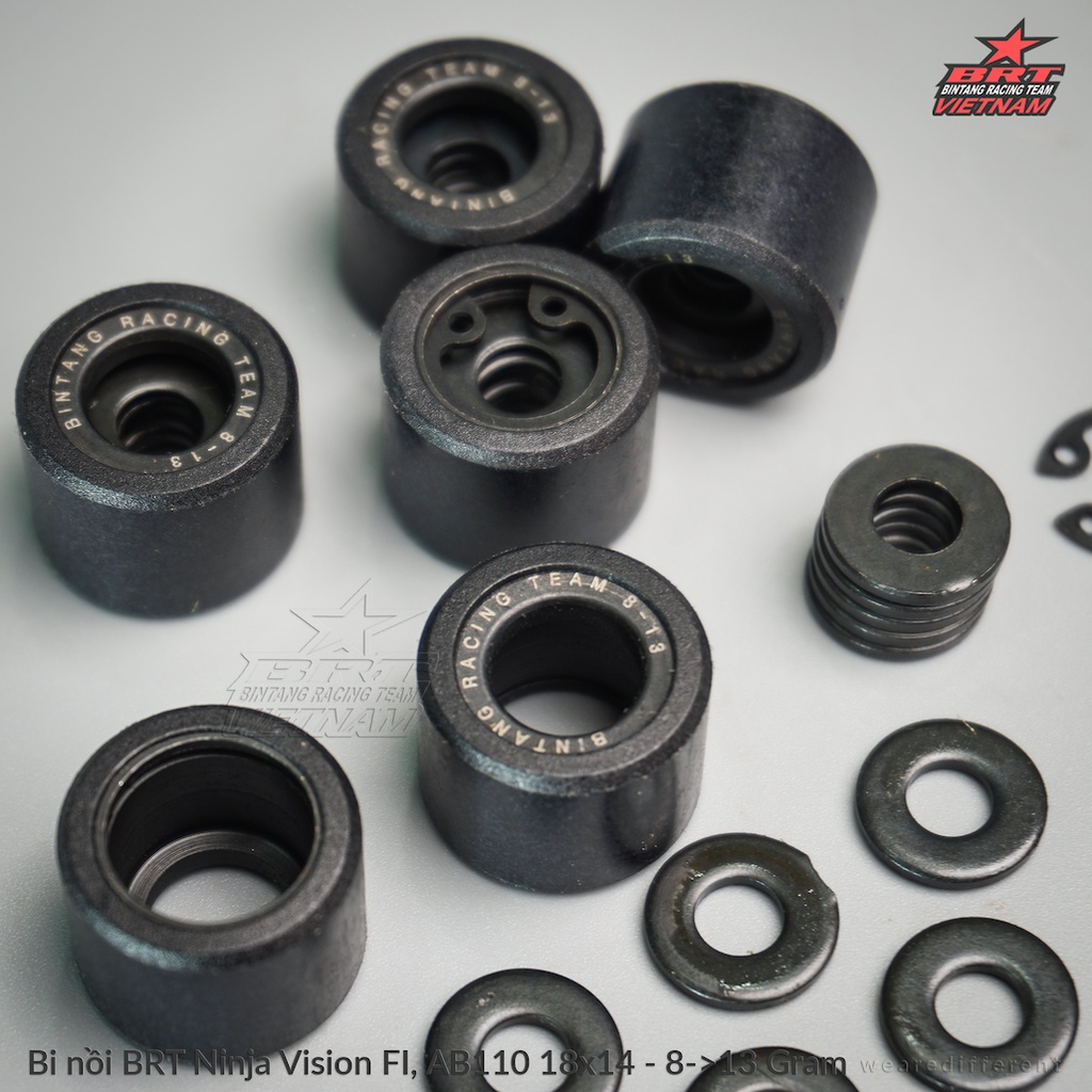 BI NỒI TUỲ CHỈNH TRỌNG LƯỢNG BRT NINJA BALL cho Vario/AirBlade/NVX/Nouvo//Luvias/PCX/SH/Hayate/Vespa -HÀNG CHÍNH HÃNG
