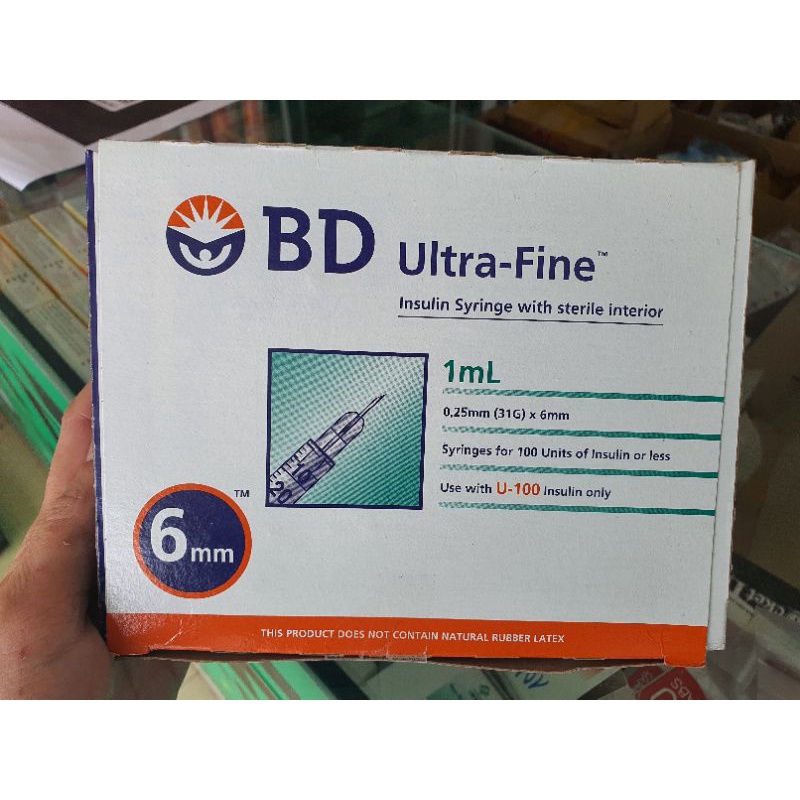 Bơm kim tiêm Tiểu Đường 1ml Insulin u100 BD Ultra Fine