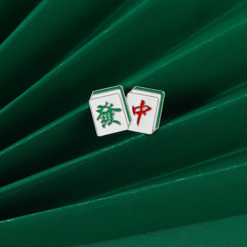 Huy Hiệu Cài Áo Hình Mạt Chược Thời Trang