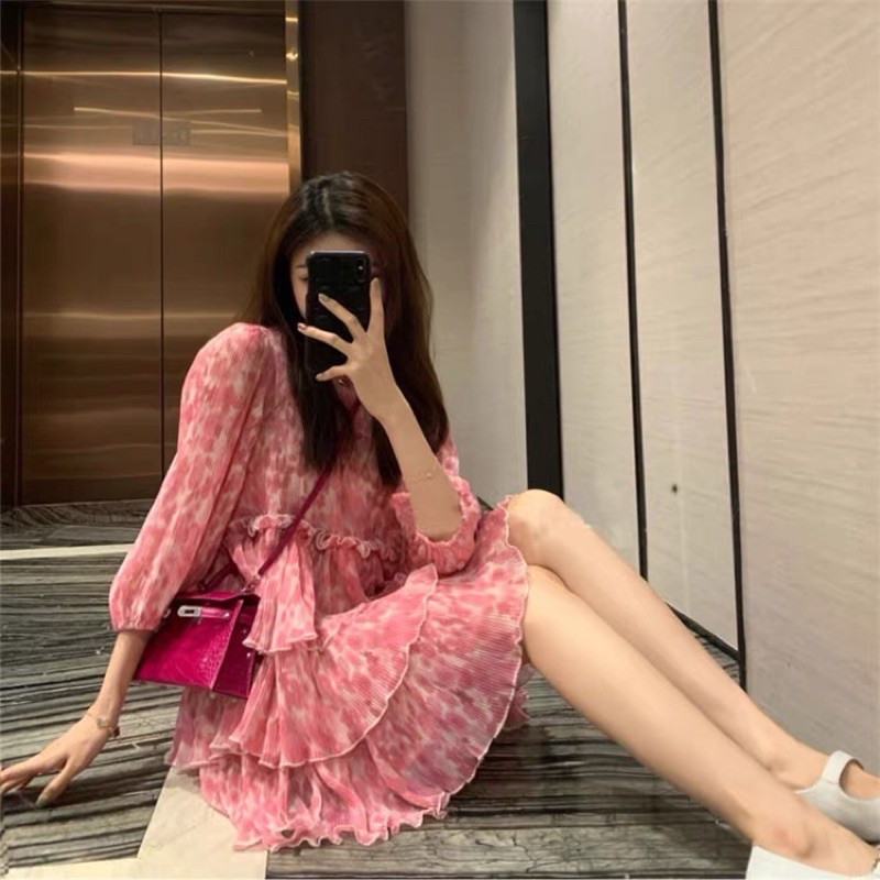 VÁY XẾP LY BÈO TẦNG LOANG MÀU KOREA