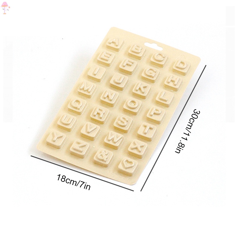 Khuôn đúc hình chữ cái hình vuông cho keo epoxy/ nhựa resin/ sô cô la/ làm bánh