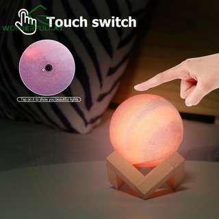 Đèn ngủ mặt trăng 3D độc đáo