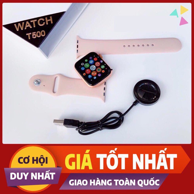 [Sale toàn shop] Đồng hồ thông minh  T500 chống nước tiêu chuẩn, sạc từ thông minh