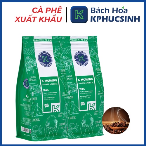 Combo 2 túi cà phê rang xay xuất khẩu K Morning 227g/gói KPHUCSINH - Hàng Chính Hãng