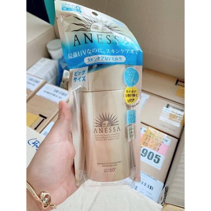 Kem Chống Nắng Anessa Perfect Uv Sunscreen Skincare Milk Spf 50+ Pa++ 90 ML - Kem Chống Nắng Cho Da Dầu Da Mụn | BigBuy360 - bigbuy360.vn