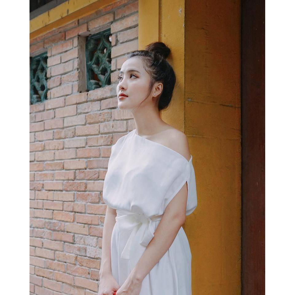 Đầm trễ vai cách điệu khoe khéo bờ vai thon | BigBuy360 - bigbuy360.vn