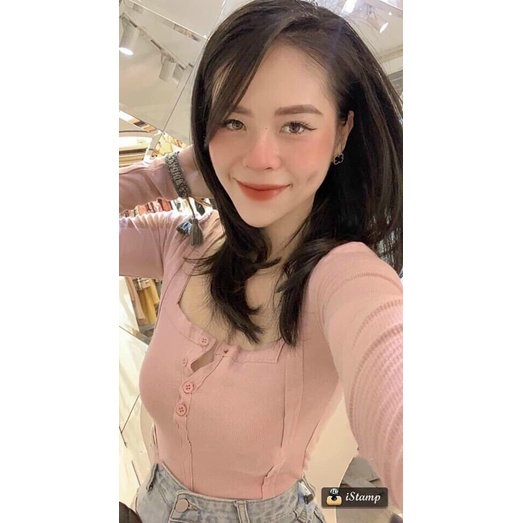 Áo phông cổ vuông cài cúc_Xưởng May Quang Anh
