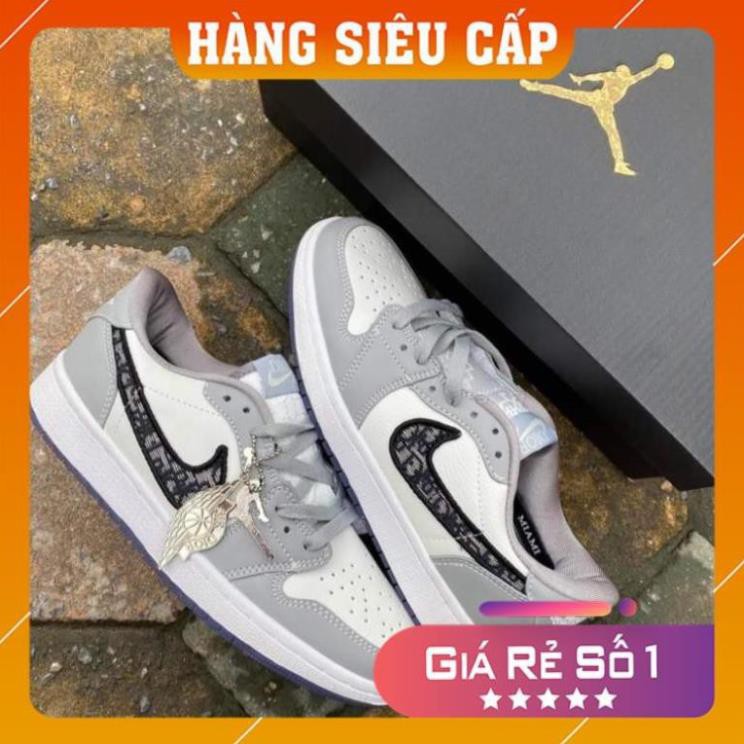 [ FREESHIP –BẢO HÀNH 1 NĂM] GIÀY SNEAKER NAM NỮ JORDAN  THẤP CỔ ĐẾ TRONG TRẮNG HOT TREND