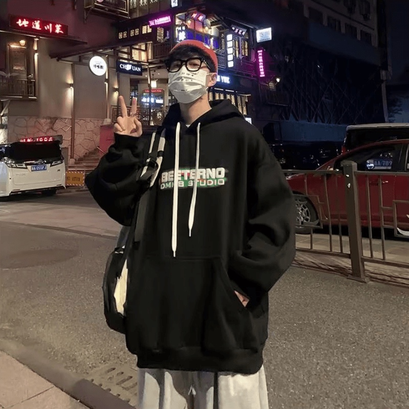 Áo Nỉ Nam Dài Tay Có Mũ Thời Trang Hàn