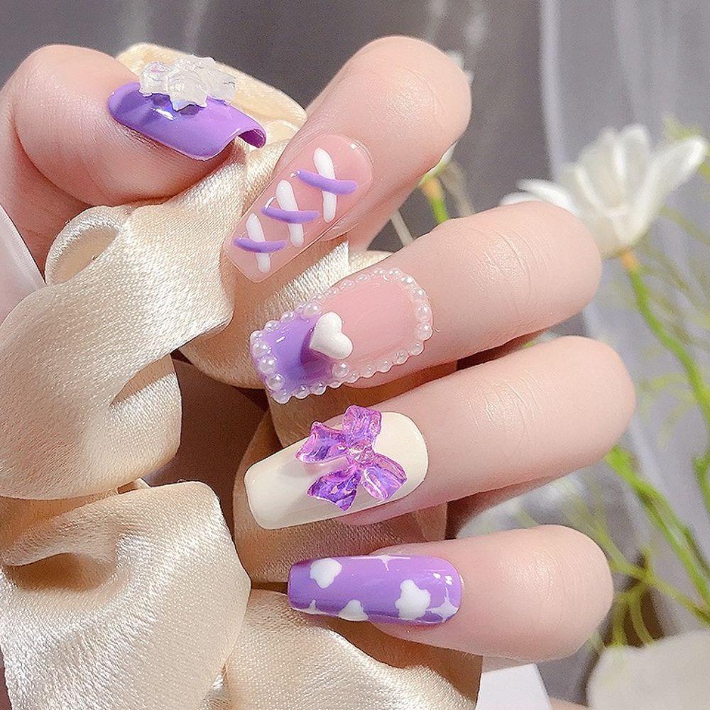 OCEANMAP Set 10 Phụ Kiện Trang Trí Móng Tay 3D Thời Trang Cho Nữ