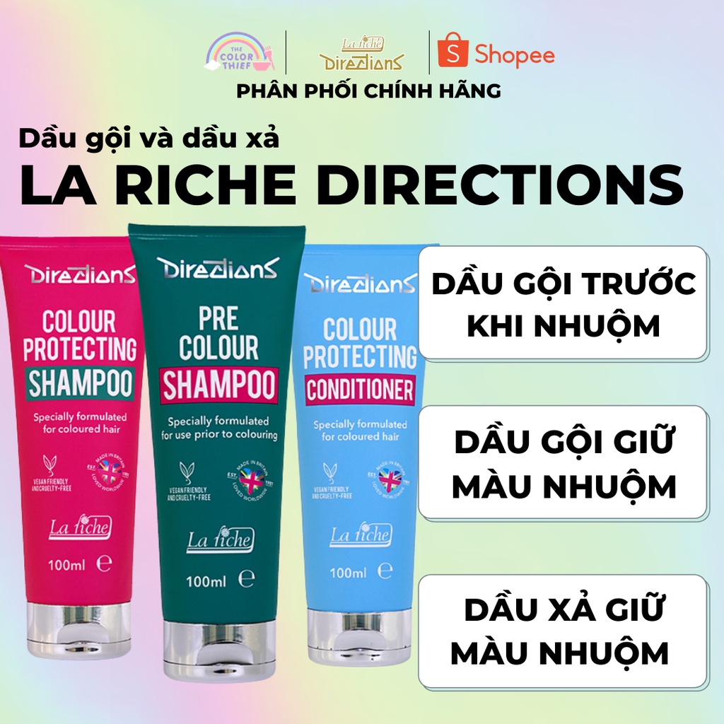 Dầu gội xả giữ màu dưỡng tóc tẩy nhuộm La Riche Directions The Color Thief