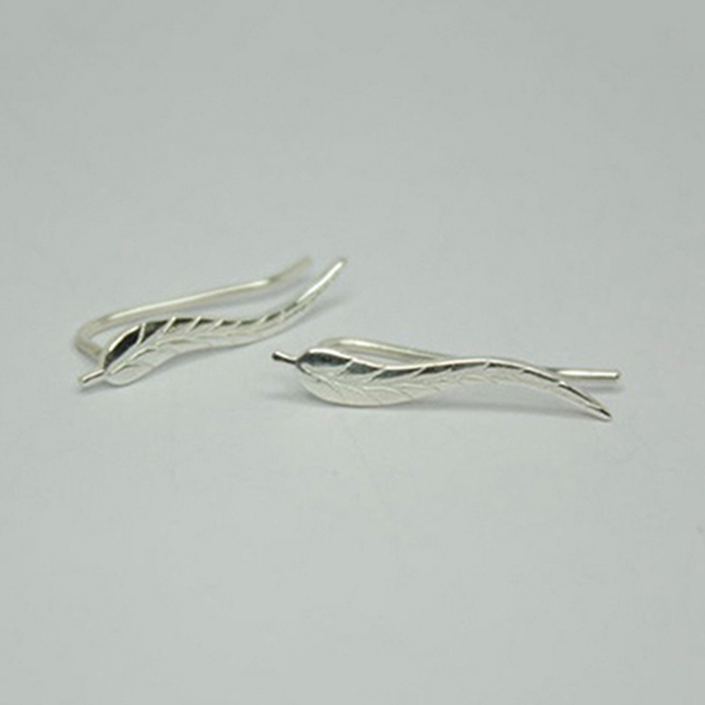 Bông tai hợp kim hình lá thời trang cho nữ