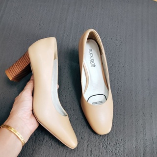 giày cao gót Supersoft da thật
