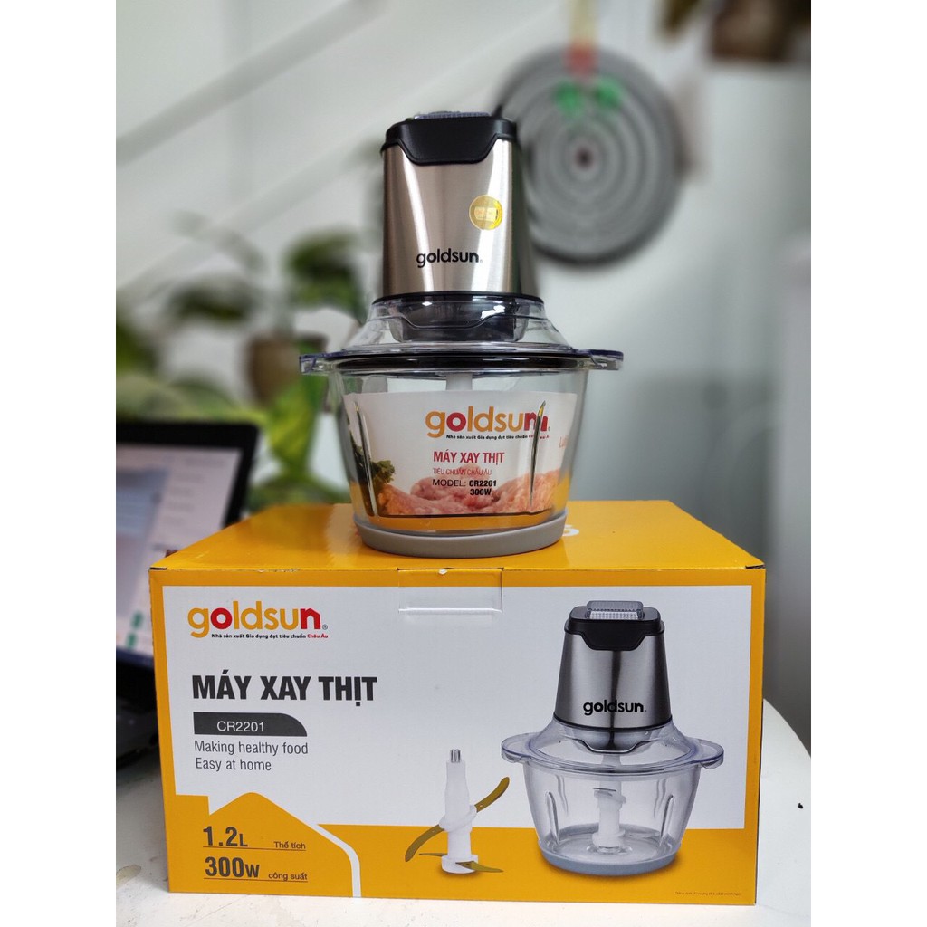 máy xay thịt lưỡi dao kép Goldsun CR2201 - 1,2L