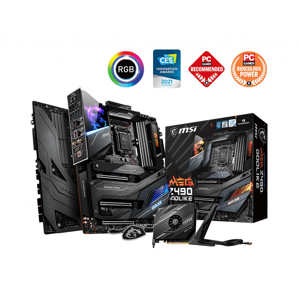 Bo mạch chủ Mainboard MSI MEG Z490 GODLIKE Intel Z490, Socket 1200,E-ATX, 4 khe RAM DDR4