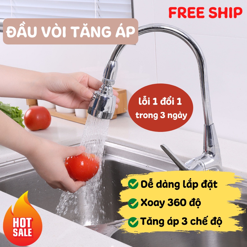 Vòi Nước Bồn Rửa Bát Vòi Sen Tăng Áp 3 Chế Độ Tự Động Tăng Áp Tia Nước Mạnh TIME HOME