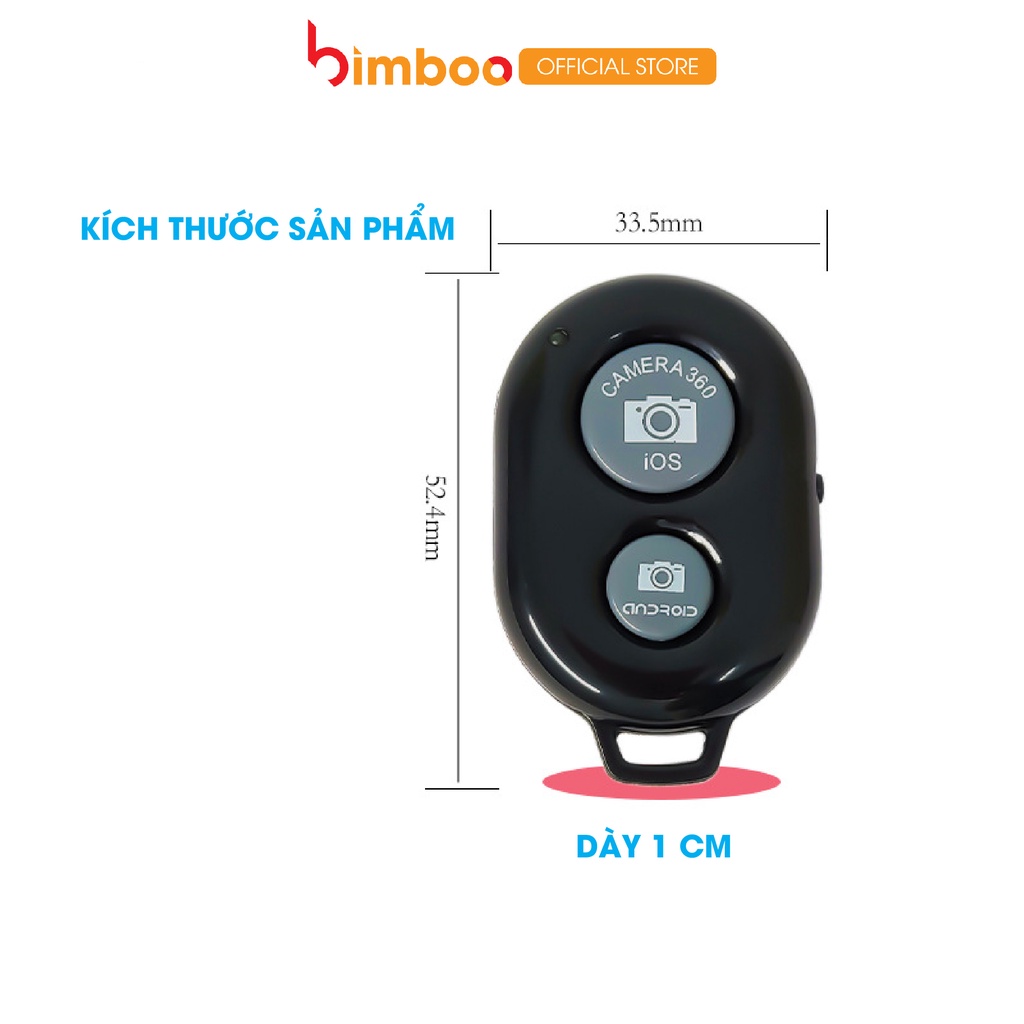 [Mã BMLT30 giảm đến 30K] Remote Bluetooth Chính Hãng Bimboo Chụp Ảnh, Điều Khiển Chụp Ảnh Từ Xa, Livestream