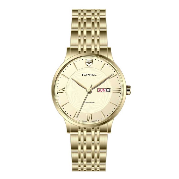 Đồng hồ Nam chính hãng TOPHILL TA050G - Dây thép - kính Saphire