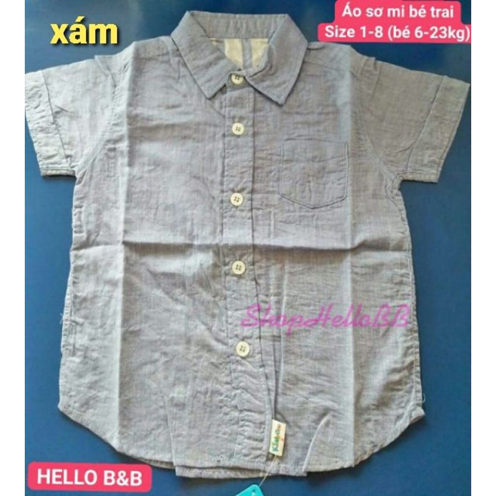 SALE OFF 50% (size bé 6-23kg) Áo sơ mi AL5274 - HELLO B&amp;B | HelloBB - Kiddy And Mommy