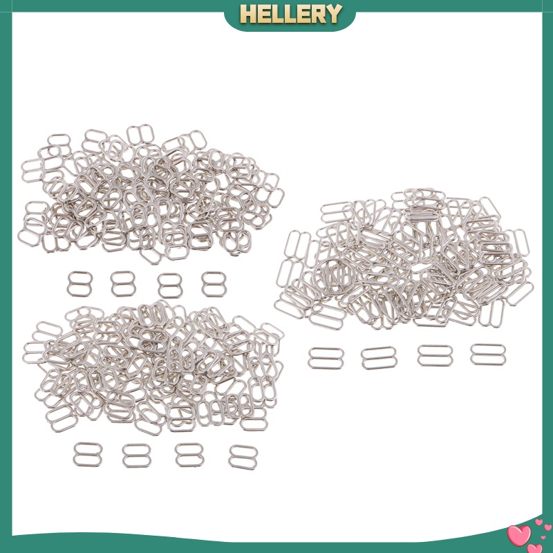 Set 100 Móc Kim Loại Bạc Kích Thước 6mm Có Thể Điều Chỉnh 8 Móc Cài Áo Ngực