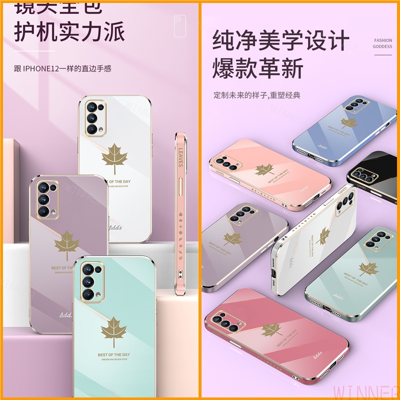 Ốp Lưng OPPO Reno5 Reno6 Reno6Z Reno4 Reno3 Reno4F Reno5F Reno2F Reno2 Ốp Điện Thoại Mềm In Hình Lá Phong Cho xfy