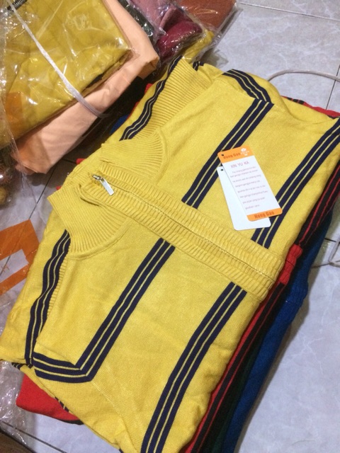 Áo khoác thun len sọc trung niên hàng QC xịn | BigBuy360 - bigbuy360.vn