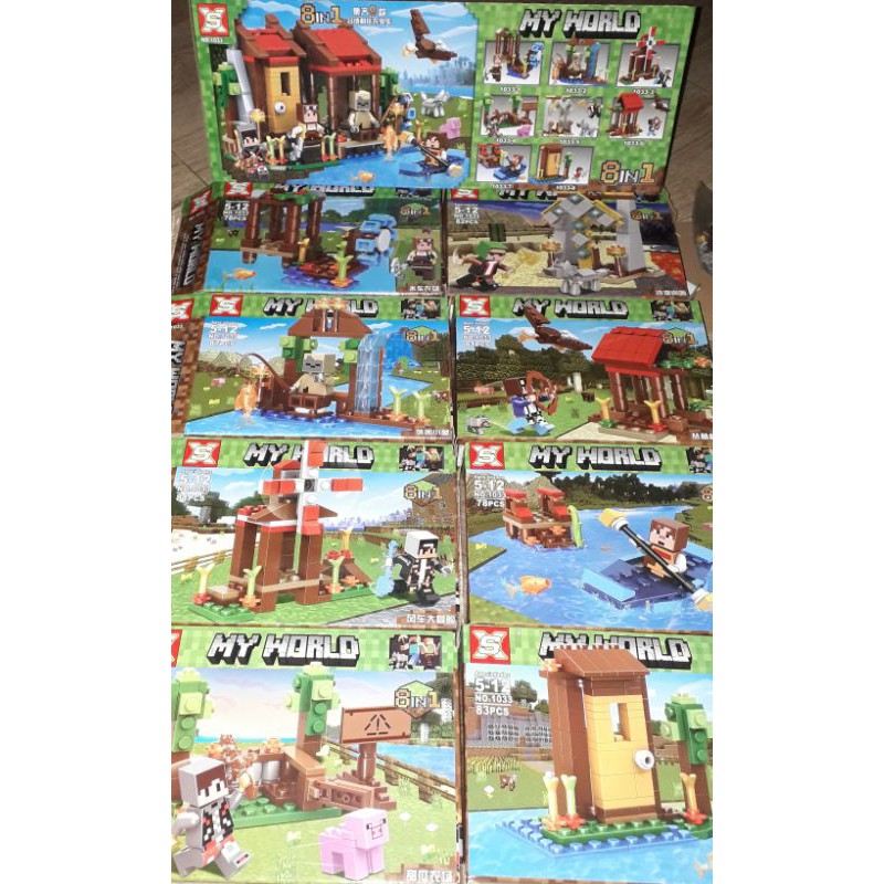 Lắp ráp 1 hộp LegoMinecraff My Word 1033 có nhiều chi tiết bằng nhựa ABS rất đẹp
