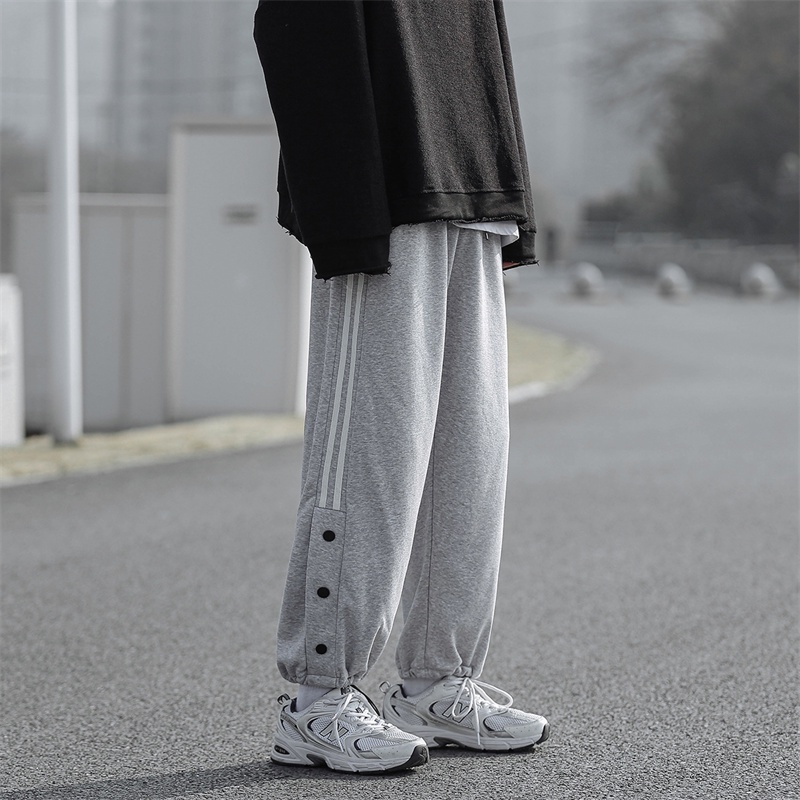Quần legging thể thao phối nút thời trang Hàn Quốc thích hợp cho nam