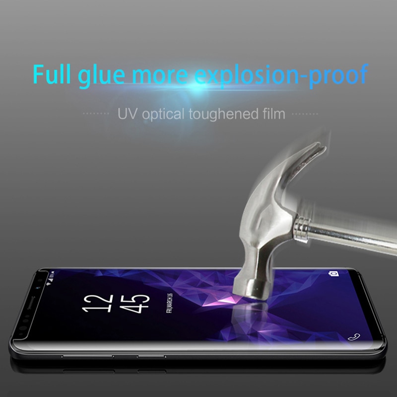 Kính cường lực bảo vệ màn hình điện thoại chống tia UV cho Samsung S10 S8 S9 Plus S10E Note 9 Note 8 10 Pro S7 Edge