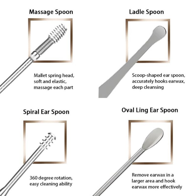 Set 6 Dụng Cụ Lấy Ráy Tai Chuyên Dụng