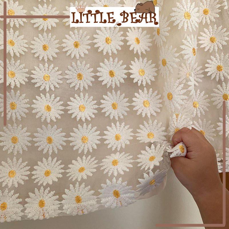Rèm Che Nắng Ô Tô Hàn Quốc Phối Ren Hình Hoa Cúc Chất Đẹp - Little Bear