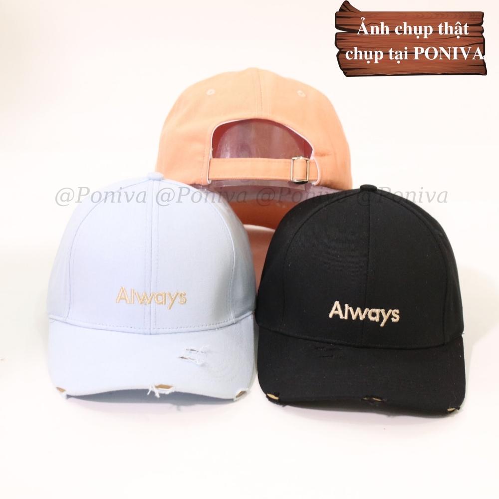 Mũ lưỡi trai ❤️ Nón kết thêu chữ Allway chất vải kaki unisex phối tua rua phong cách Ulzzang Thời trang PONIVA siêu hot