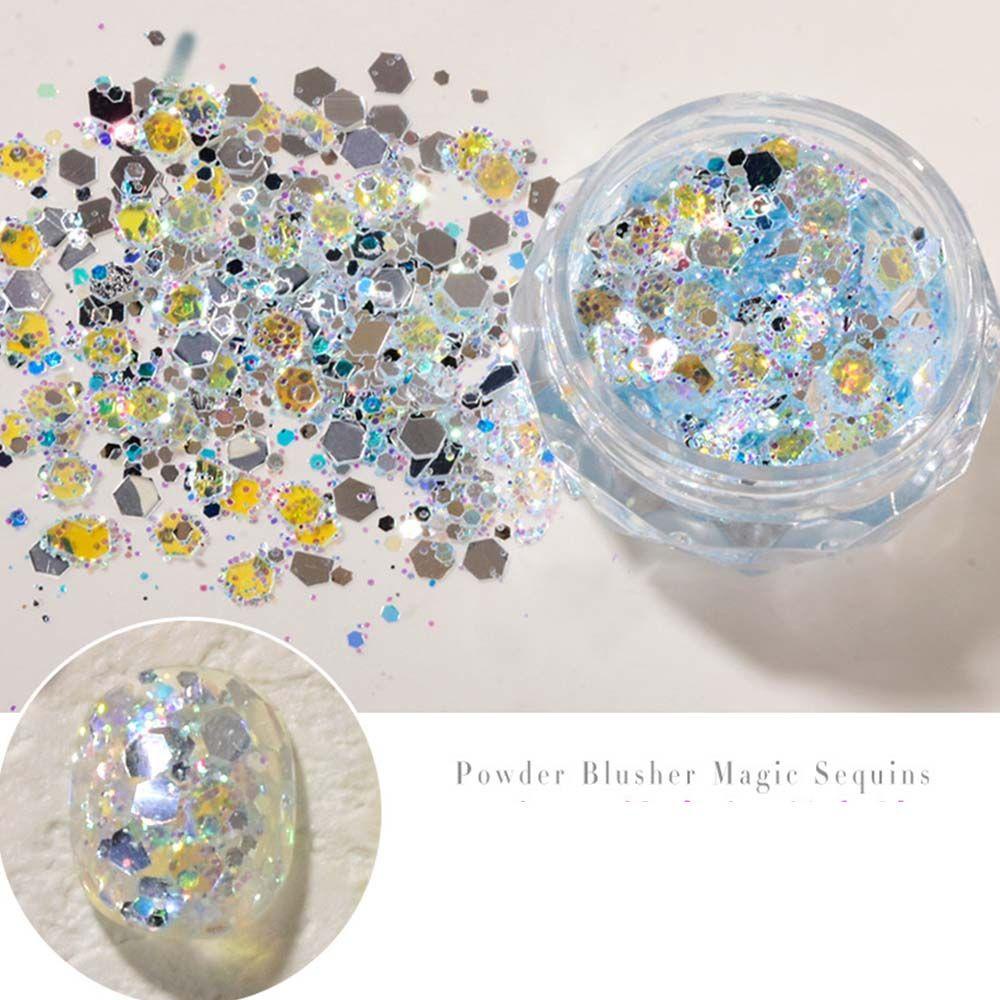 OCEANMAP Hộp Kim Tuyến Lục Giác Đính Móng Nghệ Thuật