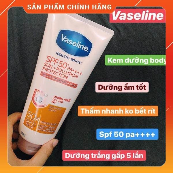 DƯỠNG THỂ trắng da Vaseline 50x SPF 50+ Thái Lan