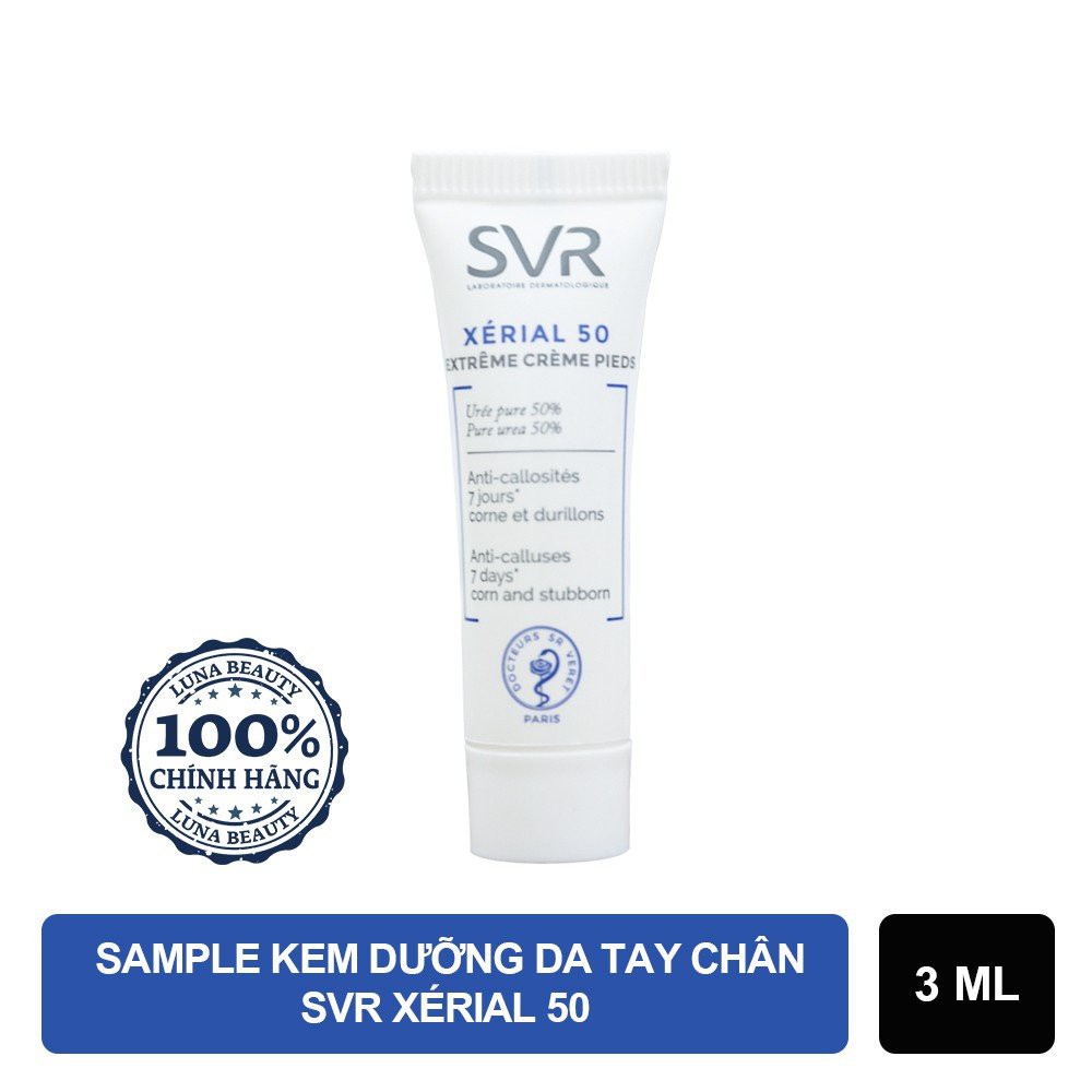 [minisize 3ml]em Dưỡng Da Tay, Chân SVR Xerial 50 Extreme Creme Pieds 3ml