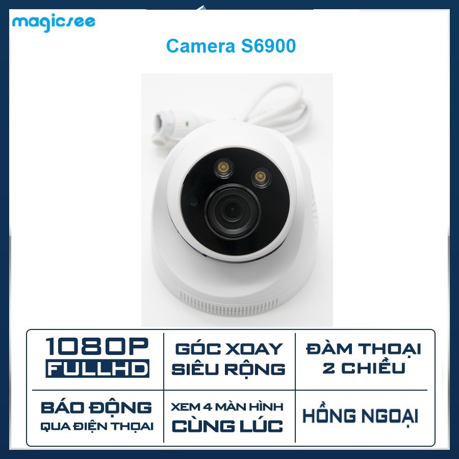 [Mã 11ELSALE hoàn 7% đơn 300K] Camera giám sát không dây Magicsee S6900 Full HD1080 - Bảo Hành Đổi mới 12 tháng