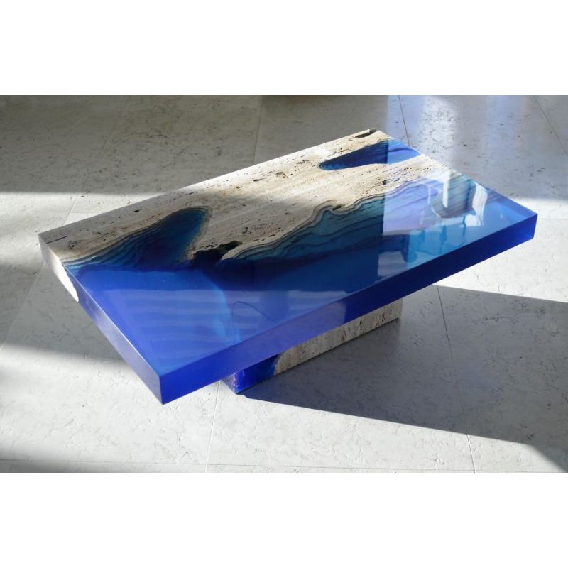Màu Acrylic XANH DA TRỜI - BLUE chuyên dùng pha Epoxy Resin - Hộp 50g chamsocxestore