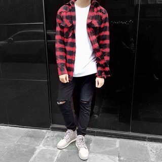 🌸🌸 ÁO KHOÁC FLANNEL [ ẢNH THẬT ] 🌸🌸 - Sơ mi caro unisex DEGREY