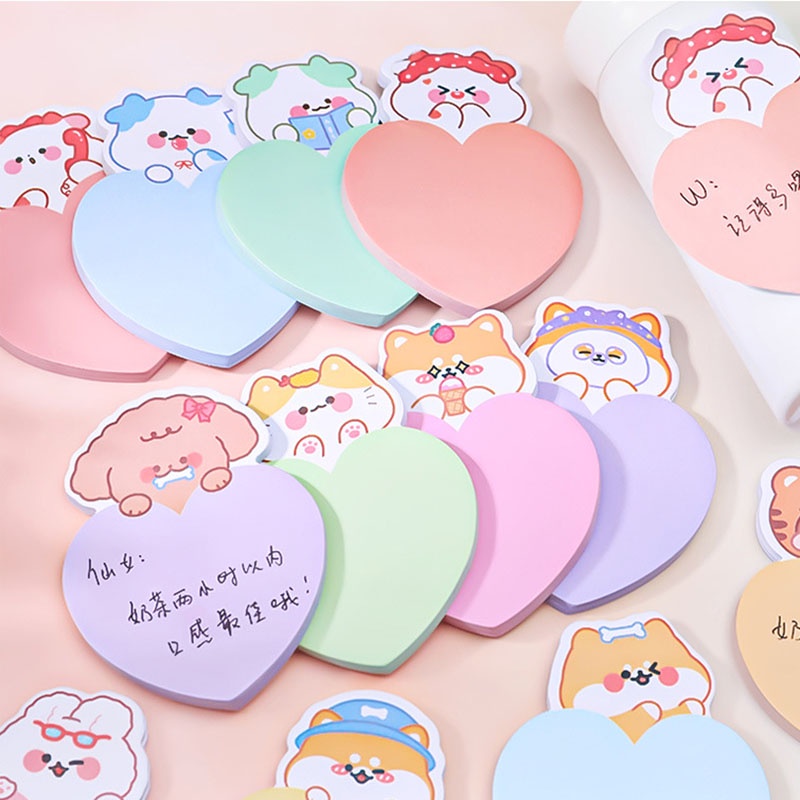 Set 30 Tờ Giấy Ghi Chú Họa Tiết Hoạt Hình Xinh Xắn