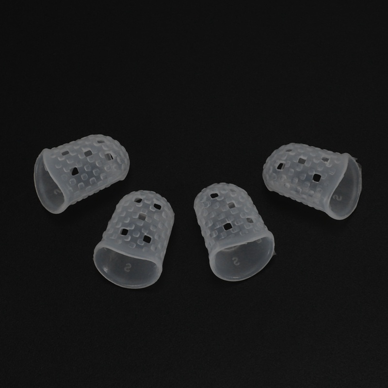 Bộ 8 Miếng Bọc Ngón Tay Cái Bằng Silicon Mềm Trong Suốt Màu Xám XS
