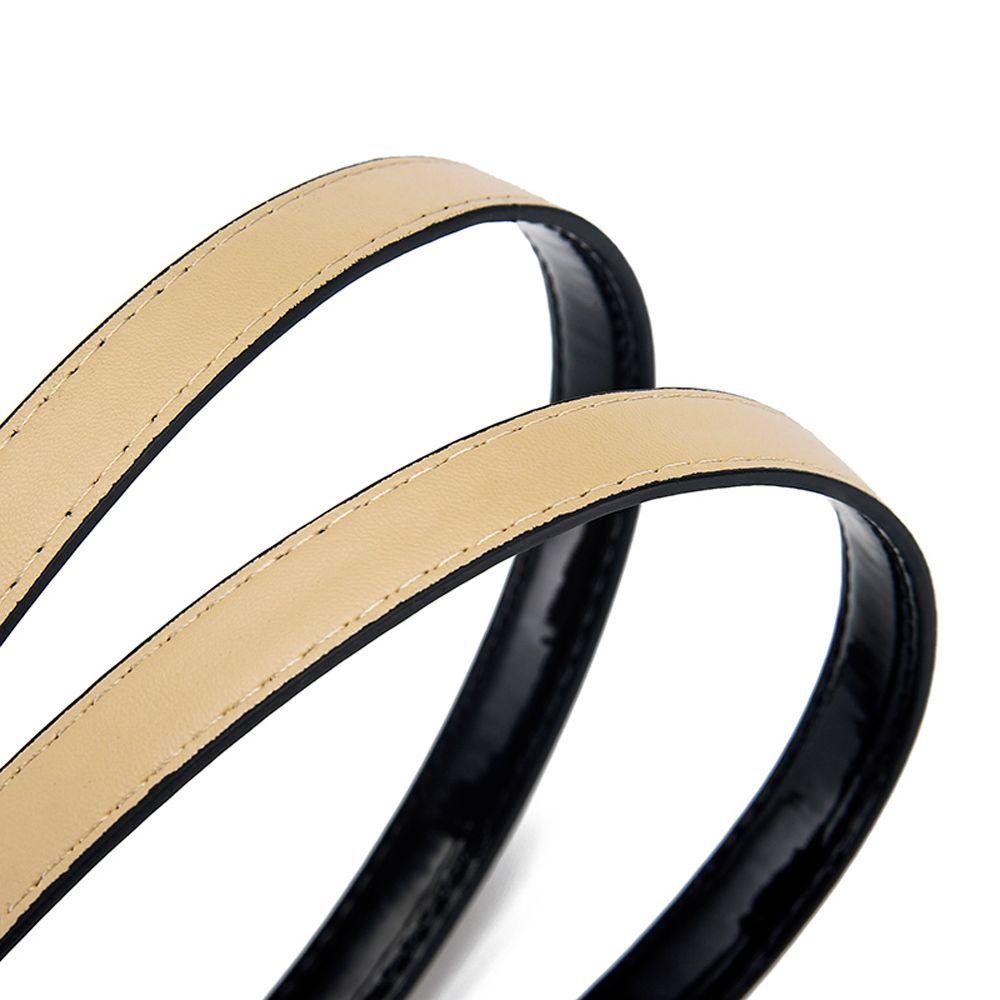 Epoch Thắt Lưng Da Pu Màu Trơn Khóa Kim Loại Thời Trang Mùa Thu