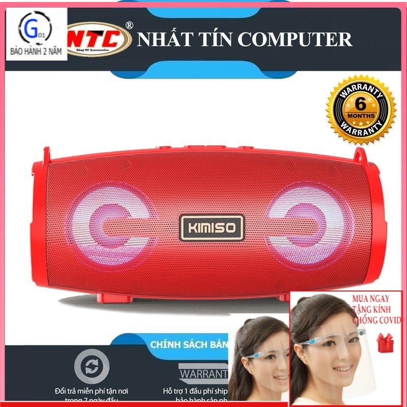 [Mã ELHACE giảm 4% đơn 300K] Loa bluetooth Stereo KIMISO KMS-222 hỗ trợ FM/AUX/USB/TF kèm dây đeo tiện dụng (nhiều màu)