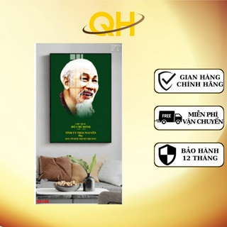 Tranh chân dung Bác Hồ kính yêu, mẫu 01 chất liệu gỗ tráng gương