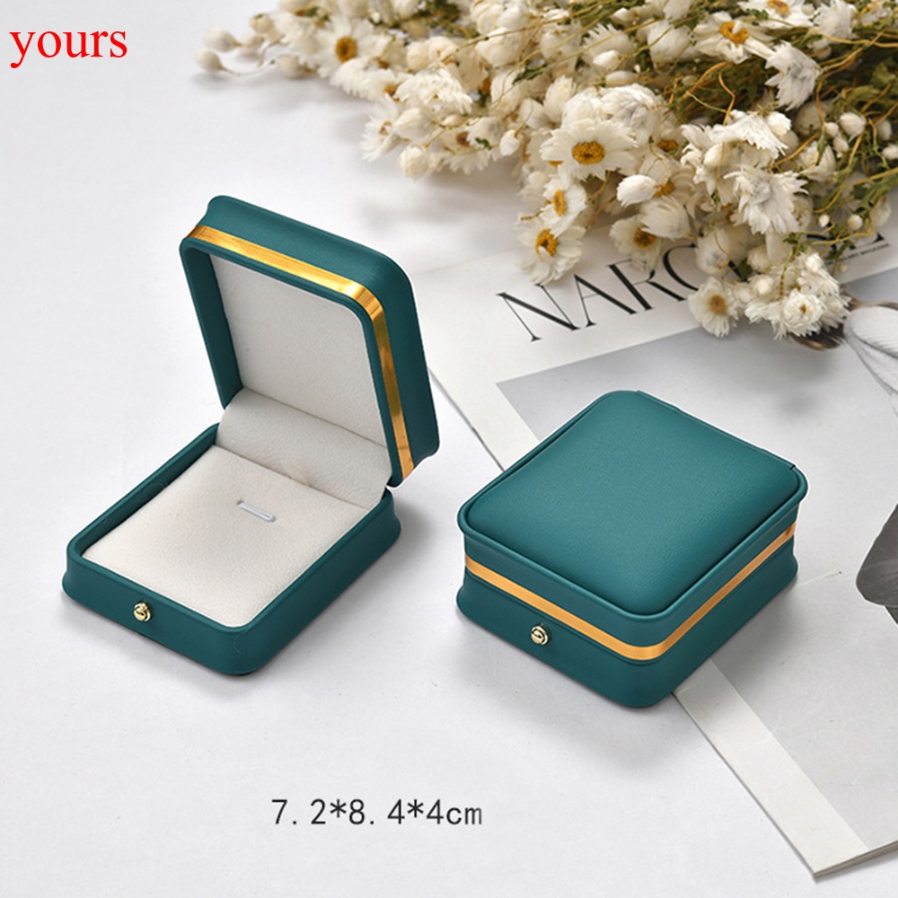 YOURS High Quality Leather Jewelry Box Ring Pair Ring Earrings Necklace Bracelet Box Jewlery Organizer