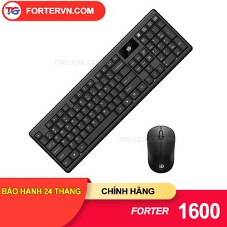 Bộ Bàn Phím Chuột Không Dây FORTER IK1600 Cao Cấp, Màu Đen